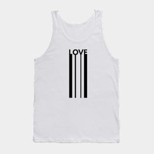 Love is Love Long Black Minimalist Simple Tank Top